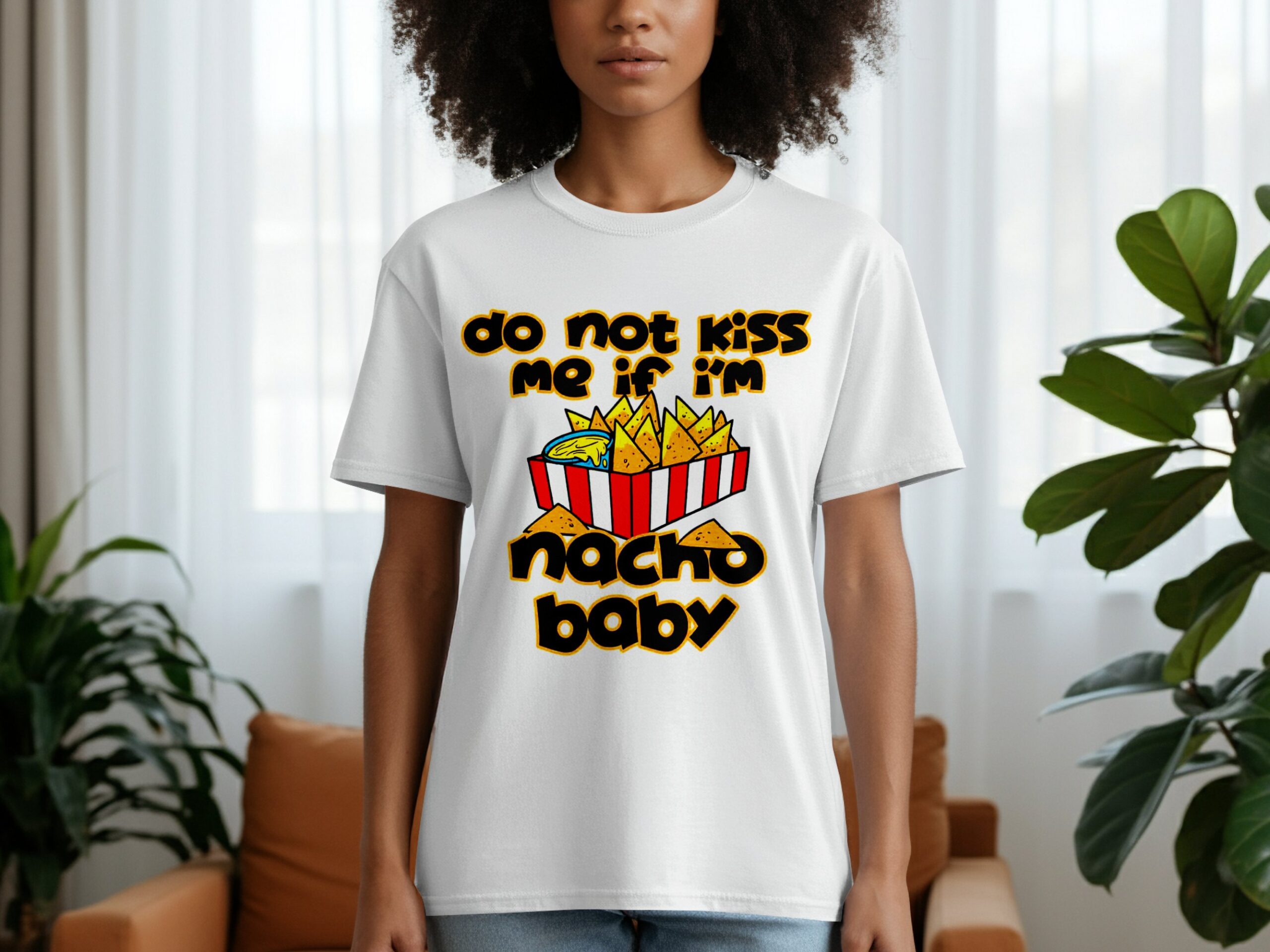 Do Not Kiss Me Nacho Baby T-Shirt, Funny Foodie Shirt, Cute Nachos Tee, Snarky Food Lover Gift, Humor Graphic Tee, Snack Lover Outfit - Image 2