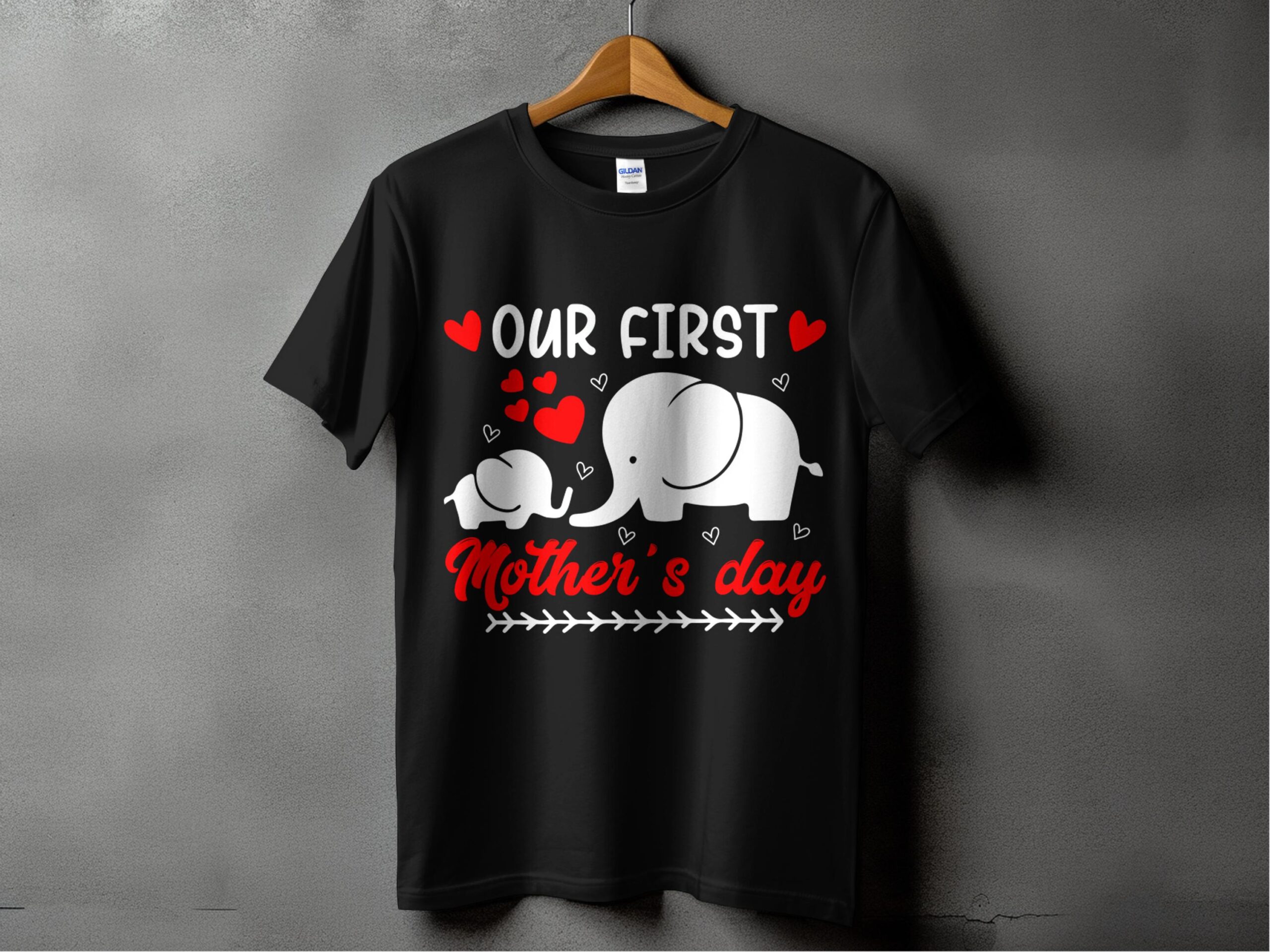 Our First Mothers Day Elephant T-Shirts, Digital Download, Elephant Mom and Baby, Mothers Day Gift,New Mom T Shirts