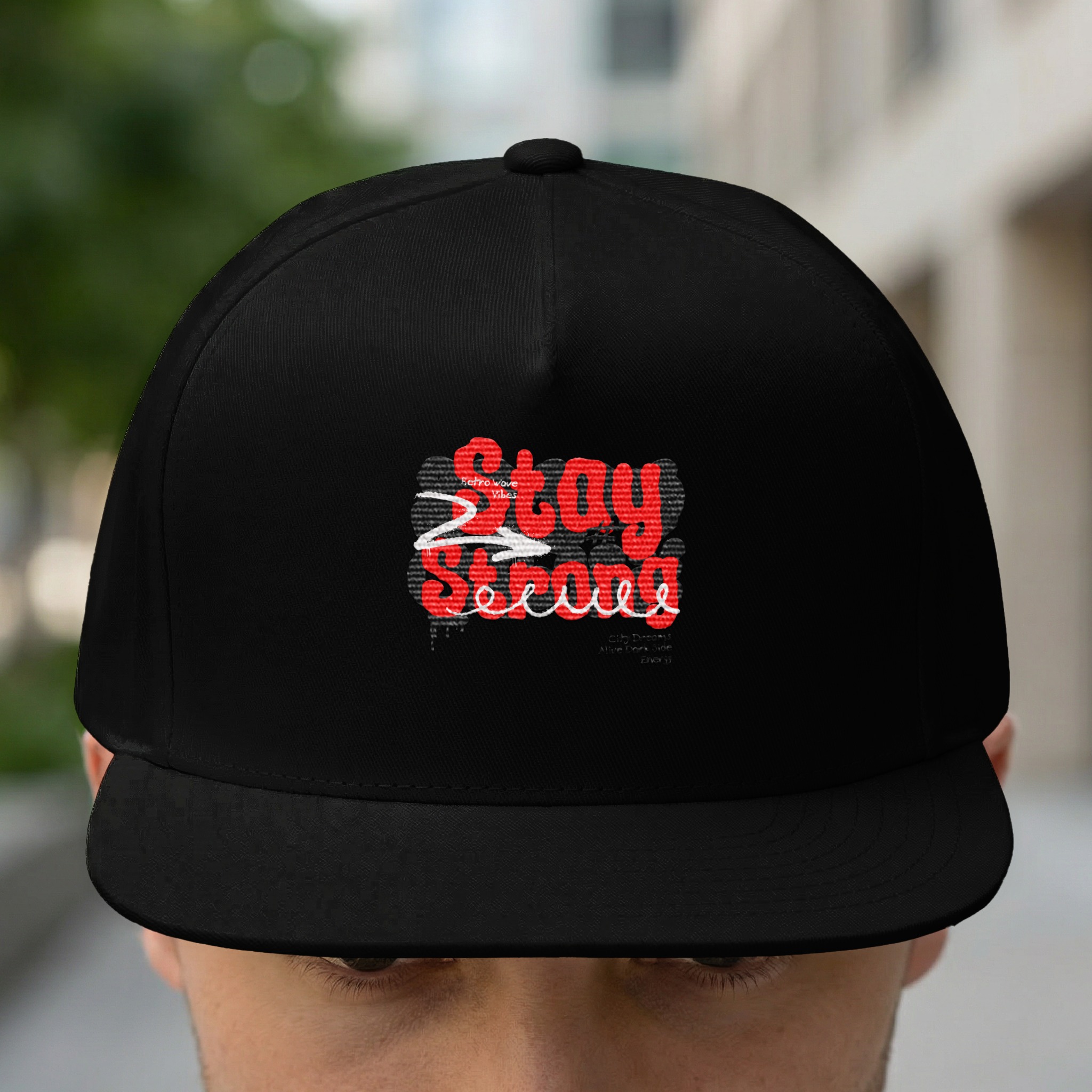 Stay Strong Retro Graffiti Hat - Image 3