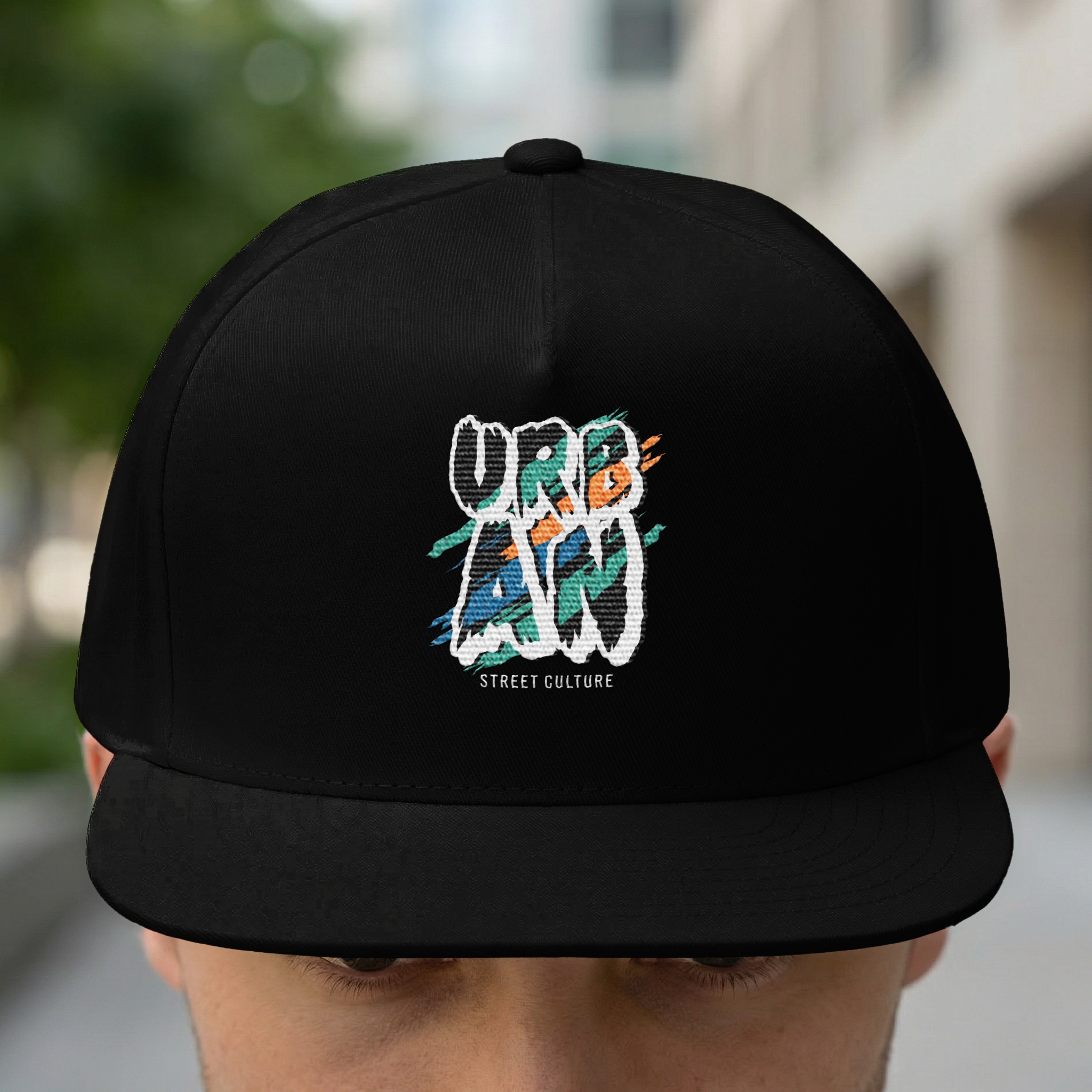 Urban Street Style Brushstroke Design Hat - Image 3