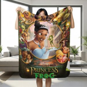 Disney Princess and the Frog Movie Poster Blanket