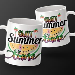 Sweet Summer Time Mug, Cute Summer Mug, Watermelon Design Mug, Fun Beach Mug, Colorful Summer Coffee Cup, Summer Vibes Mug
