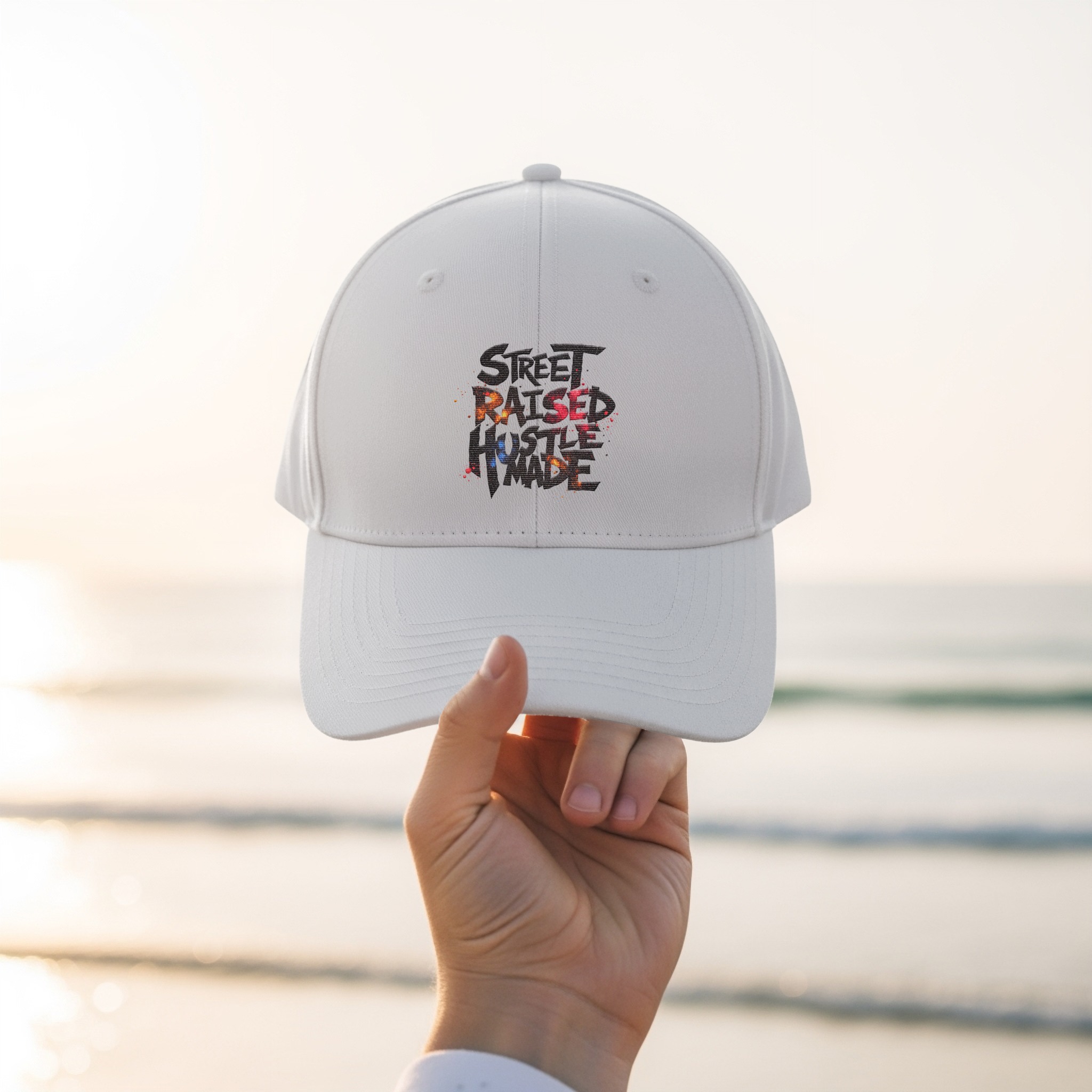 Street Raised Hustle Made Hat - Urban Statement Cap - Image 3