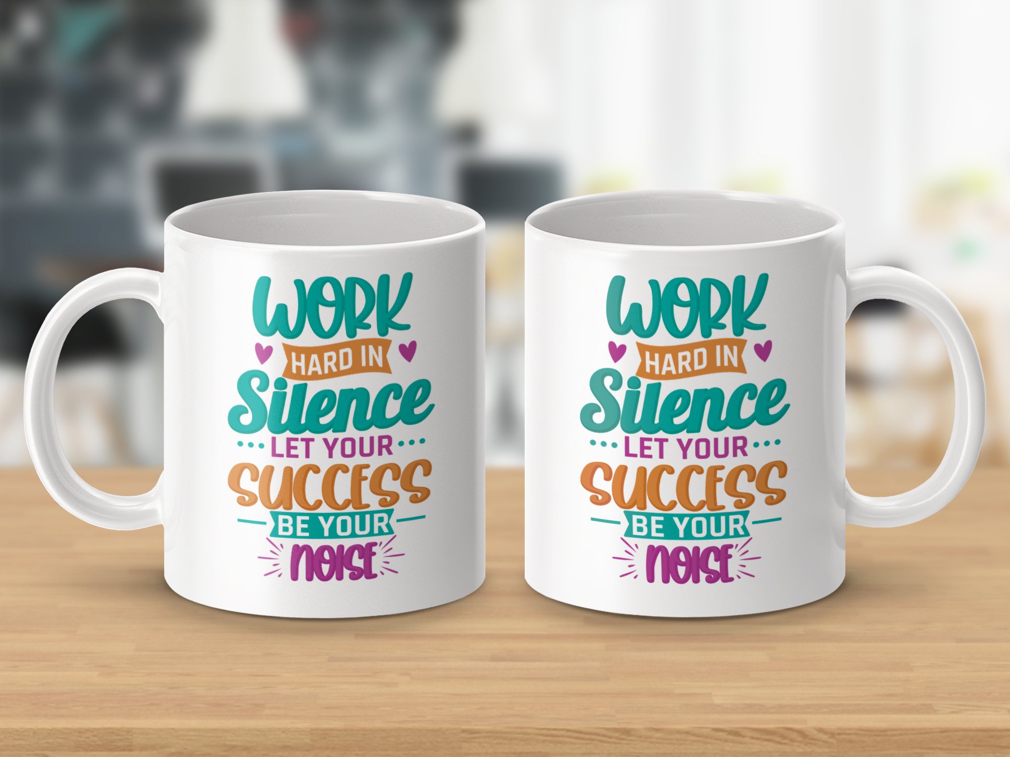 Work Hard in Silence Let Success Be Your Noise Mug - Image 3