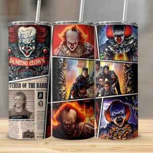 Horror Movie Inspired Tumbler, 20oz Skinny Tumbler, Unique Horror Movie Tumbler, Scary Movie Themed Tumbler, Horror Film Gift Idea