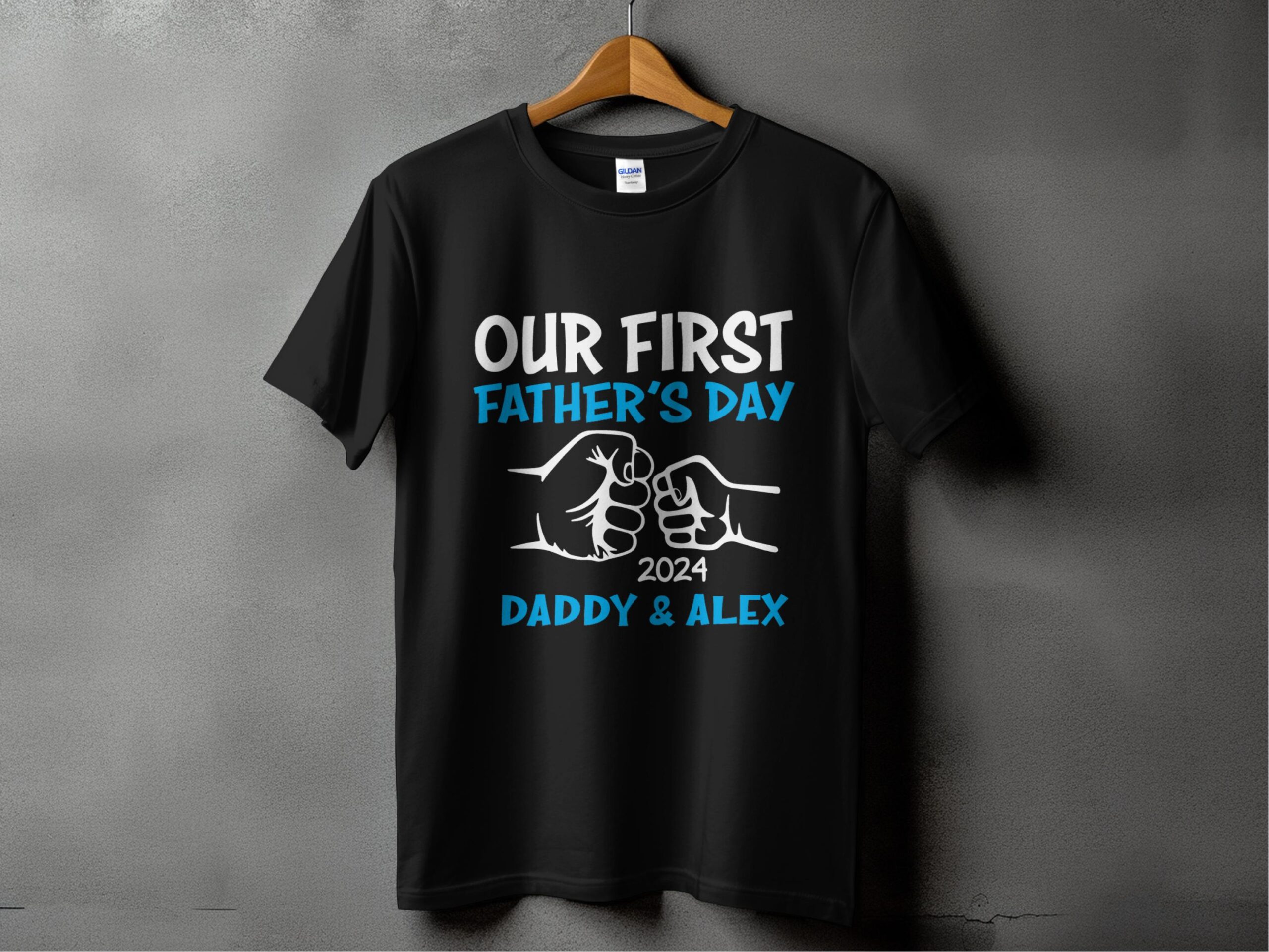 Our First Fathers Day 2024 T-Shirt,New Dad Gift,Daddy and Alex Digital,Fathers Day Gift,New Father T-Shirt,Best Dad Ever Gift