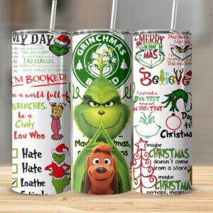 Grinch Christmas Skinny Tumbler, Grinchmas Holiday Gifts, Grinch Quote Tumbler, Grinch Lover Gift, Cindy Lou Who Design, Whoville Tumbler