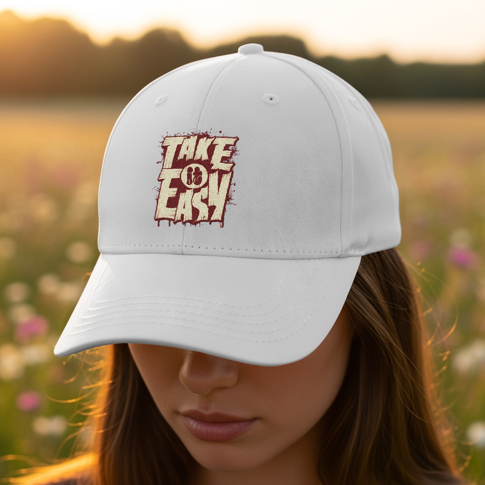 Distressed 'Take It Easy' Boxing Gloves Hat - Image 4