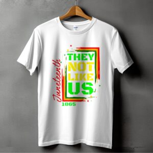 Juneteenth T-Shirt, They Not Like Us, 1865 Freedom Day Tee, Red Black Green Colors, Emancipation Day Gift, Celebratory Shirt
