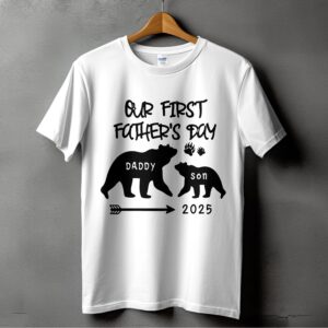 Our First Fathers Day 2025, Daddy Son Bears, Matching Outfit, New Dad Gift, T-Shirts, Digital Files, Fathers Day Gift, Papa Bear, Gift Idea