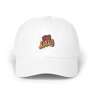 Bold 'Stay Away' Graffiti Hat - Assertive Streetwear Cap