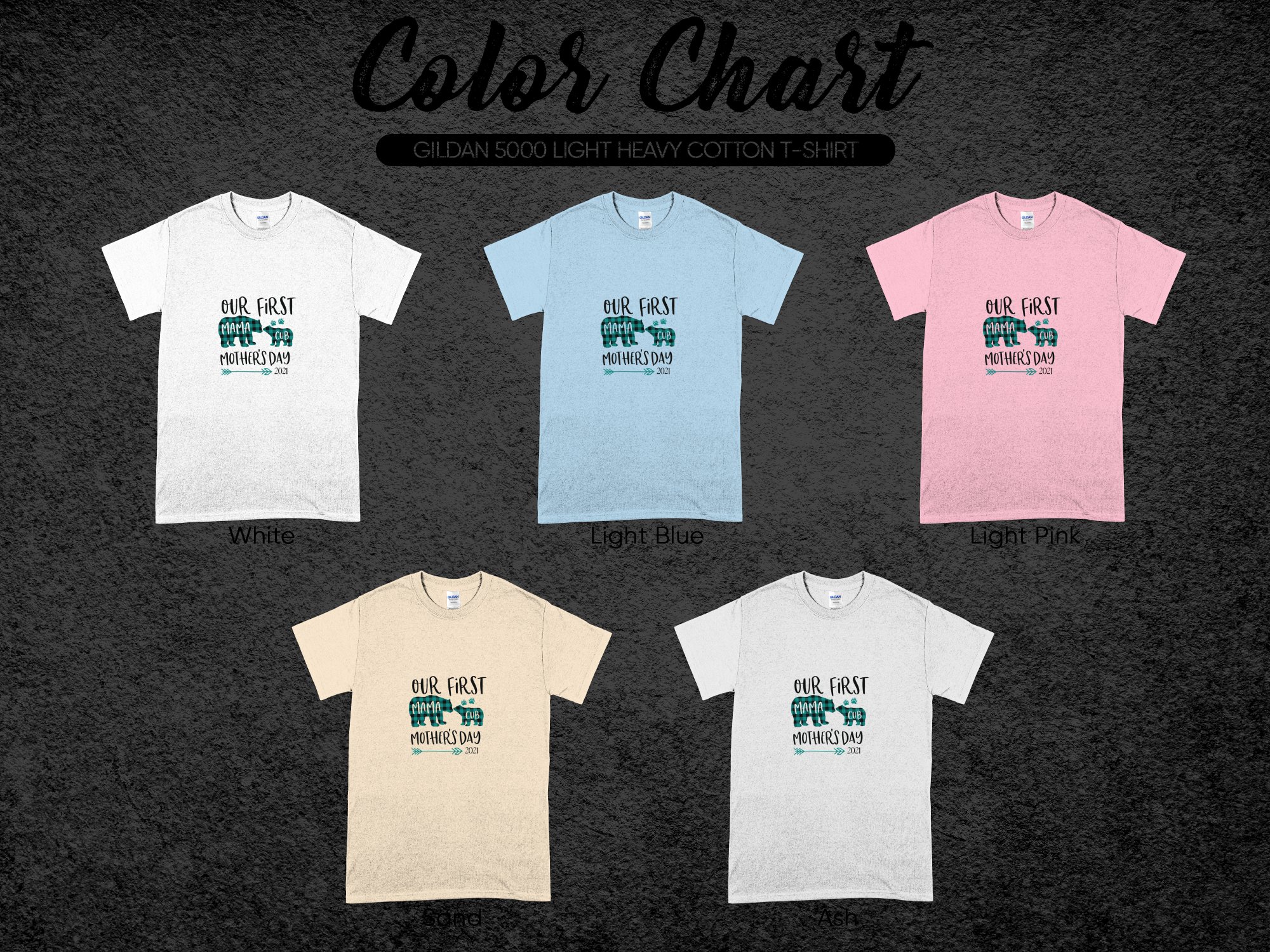 Our First Mothers Day Mama Bear Cub T-Shirt, Digital Art, 2021, Mom and Baby, Cute Gift for New Mom, Bear Family, Matching Family - Image 5