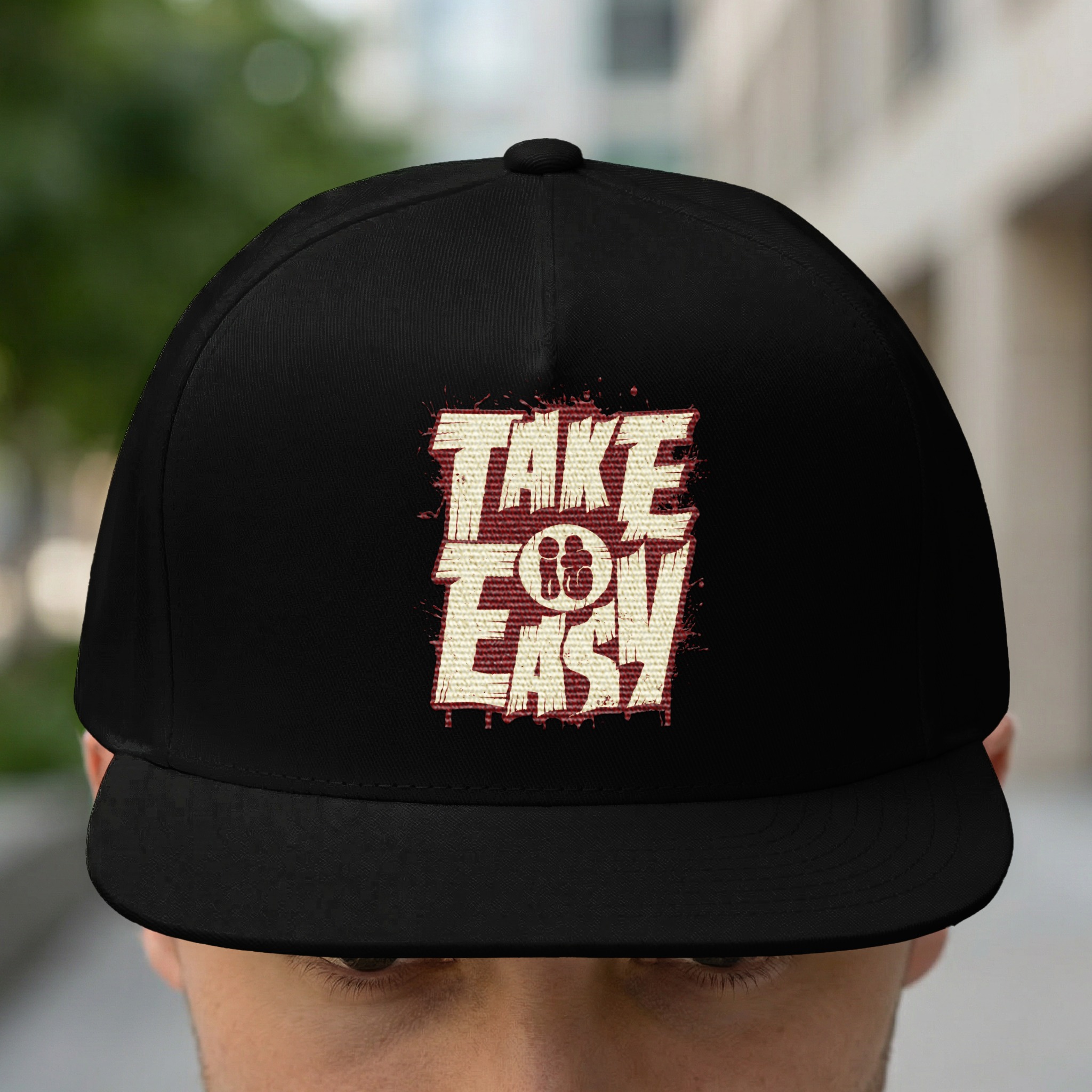 Distressed 'Take It Easy' Boxing Gloves Hat