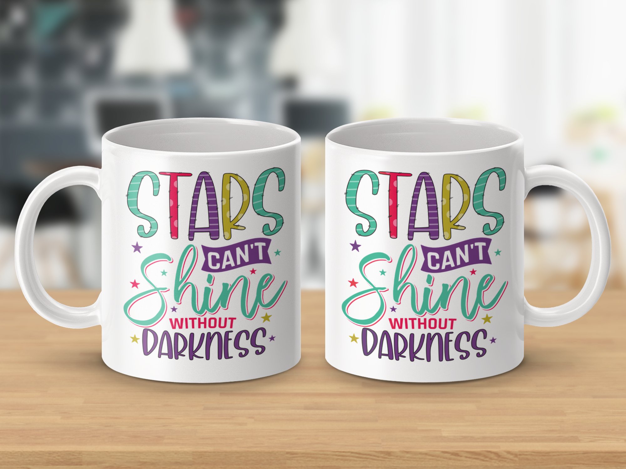 Uplifting Stars Can't Shine Without Darkness Coffee Mug - Image 3