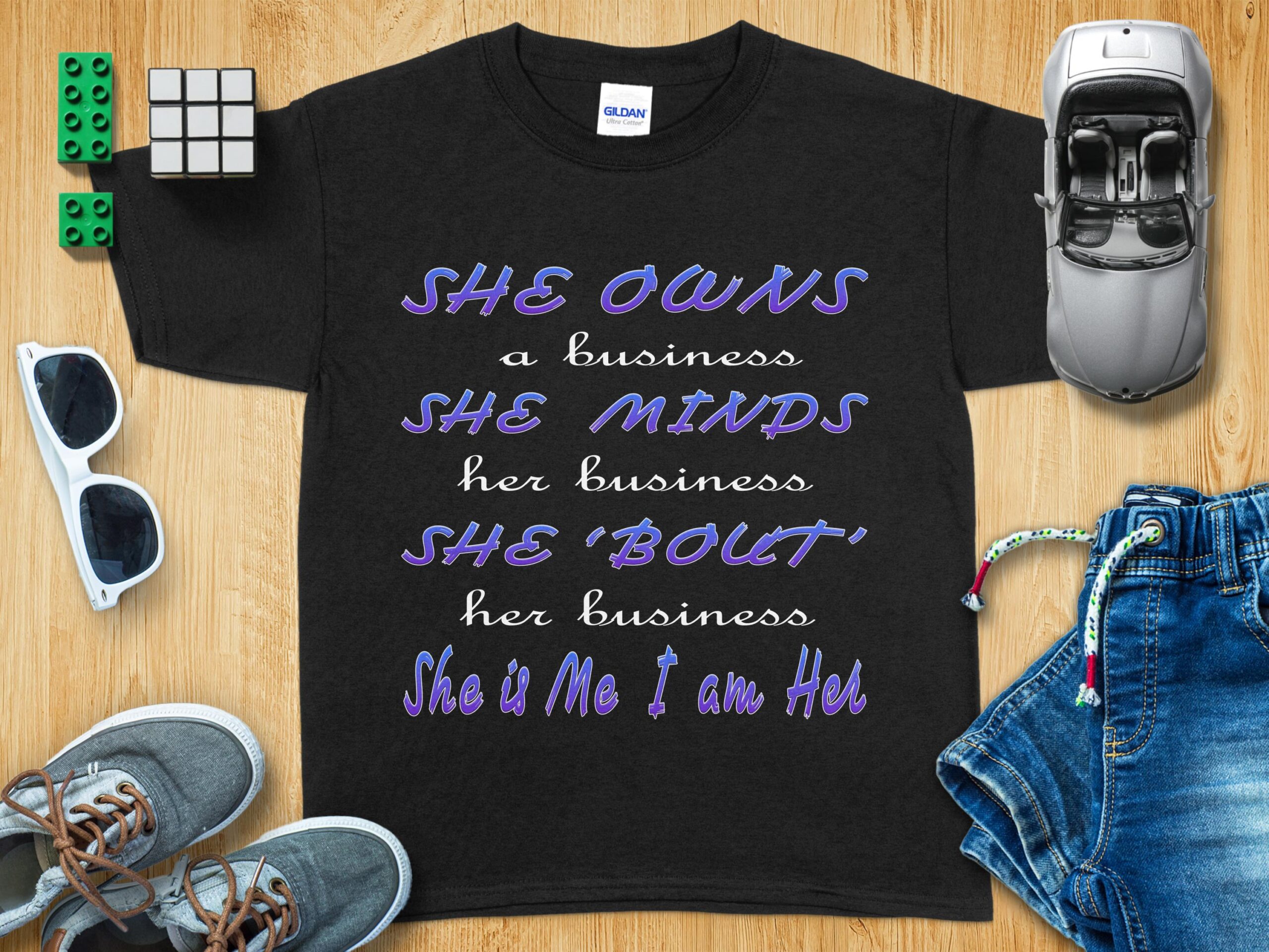 She Owns, MInds, Bout Digital T Shirt, Empowering Women Gift, Inspirational Quote Art, Feminist Print, She is Me I am Her Digital Download - Image 4