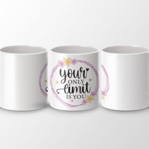 Floral Motivation Hat, Your Only Limit Is You Design, Inspirational Hat, Positive Vibes Hat, Encouragement Gift, Cute Hat