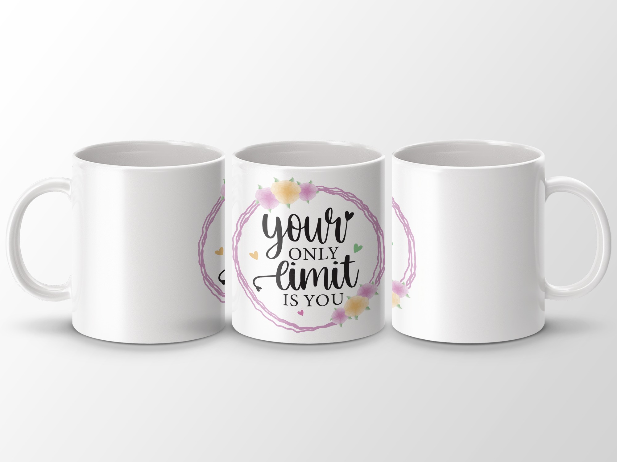 Floral Motivation Hat, Your Only Limit Is You Design, Inspirational Hat, Positive Vibes Hat, Encouragement Gift, Cute Hat