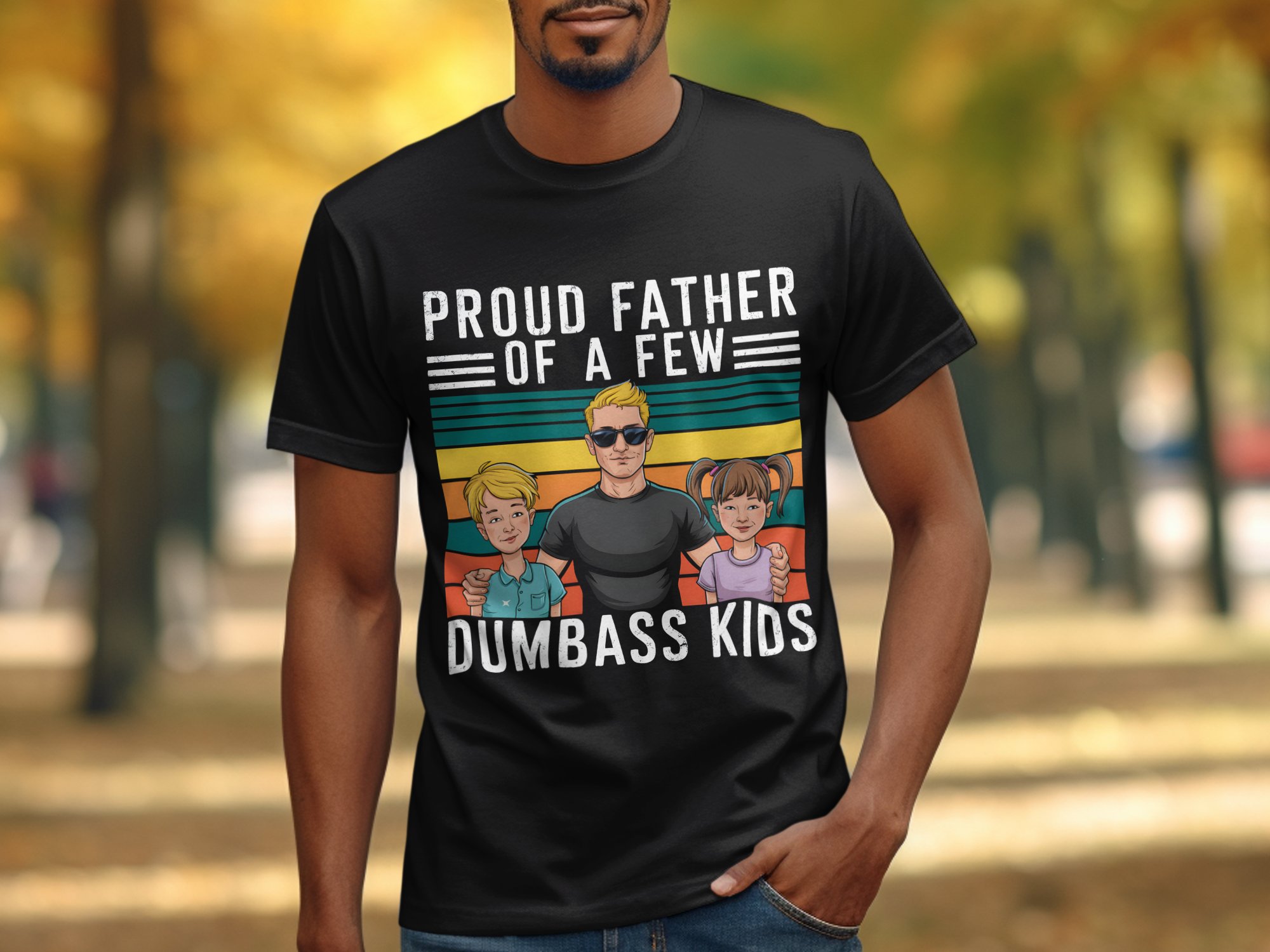 Proud Father of a Few T-Shirt, Funny Dad T-Shirt, Fatherhood Tee, Retro Father Gift, Parenting Humor, Dad Life Shirt - Image 3