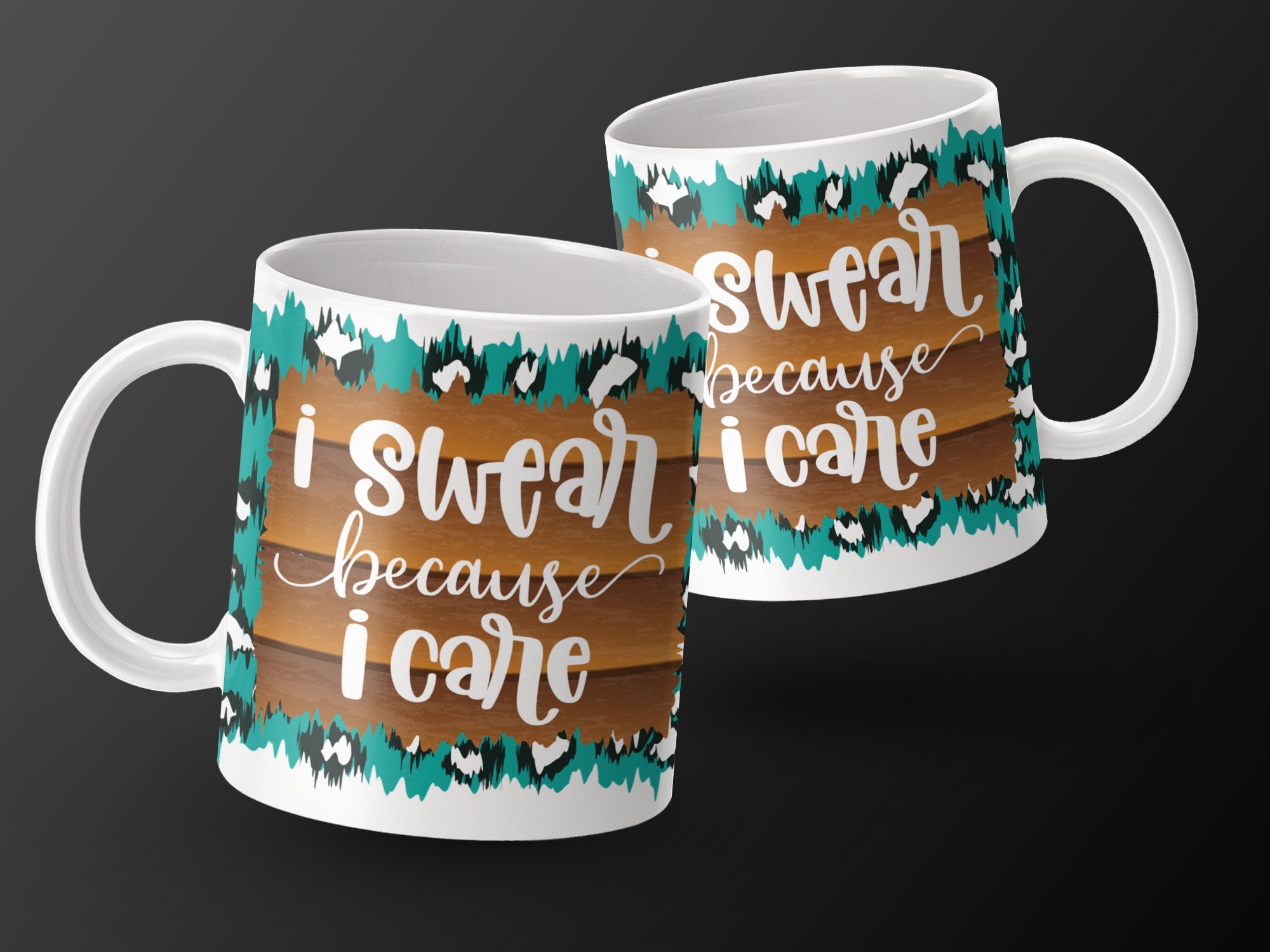 Funny Coffee Mug, I Swear Because I Care Mug, Gift for Friends, Sarcastic Coffee Mug, Funny Gift Idea, Novelty Mug, Humorous Mug - Image 2