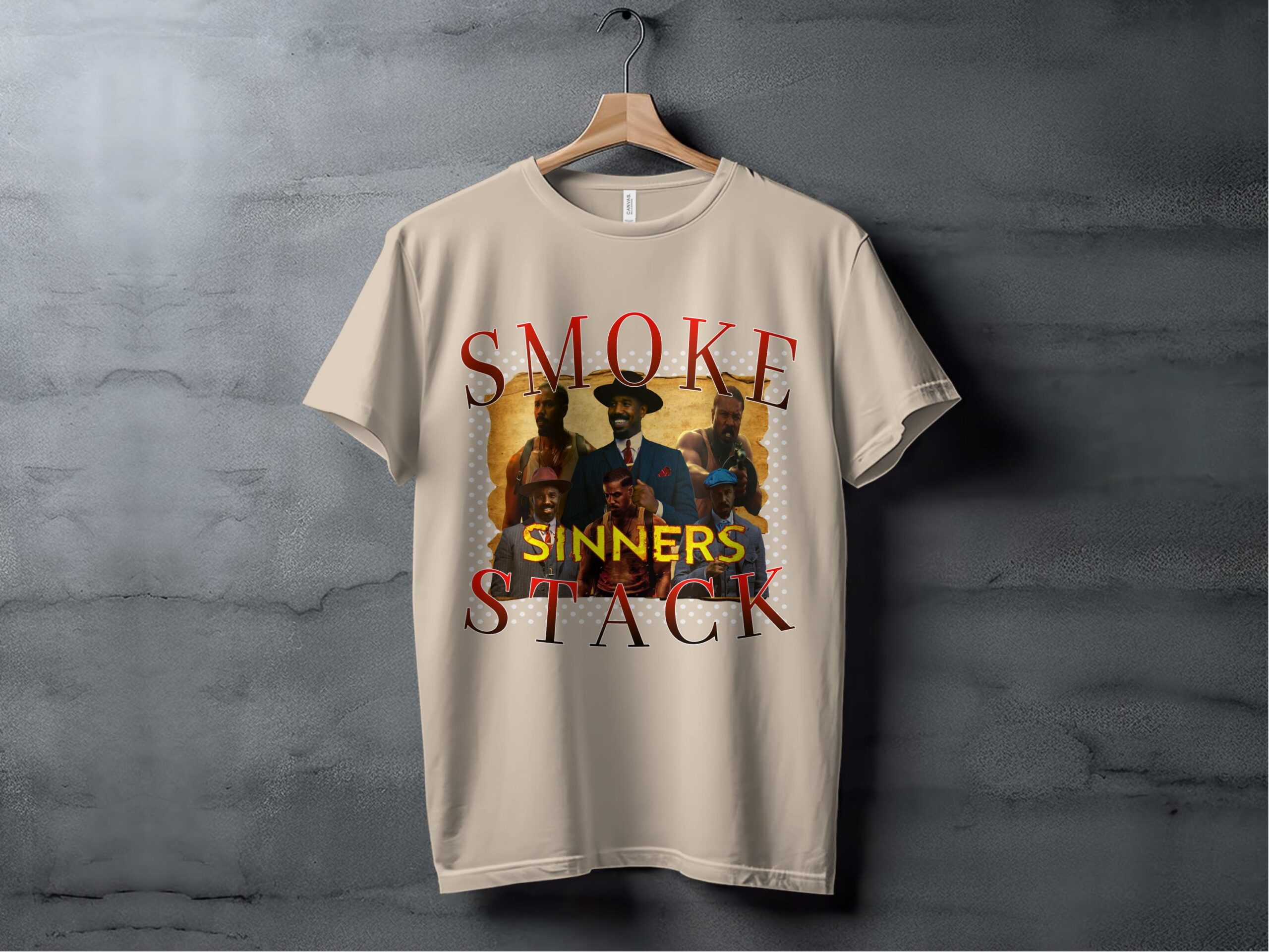Smoke Stack Sinners T-Shirts,Digital Product,Movie Inspired Art, Gangster Design, Cool Graphic Tee, Printable Wall Art, Trendy Aesthetic