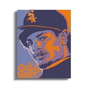 Vibrant Portrait Art Poster of Iconic Figure Digital