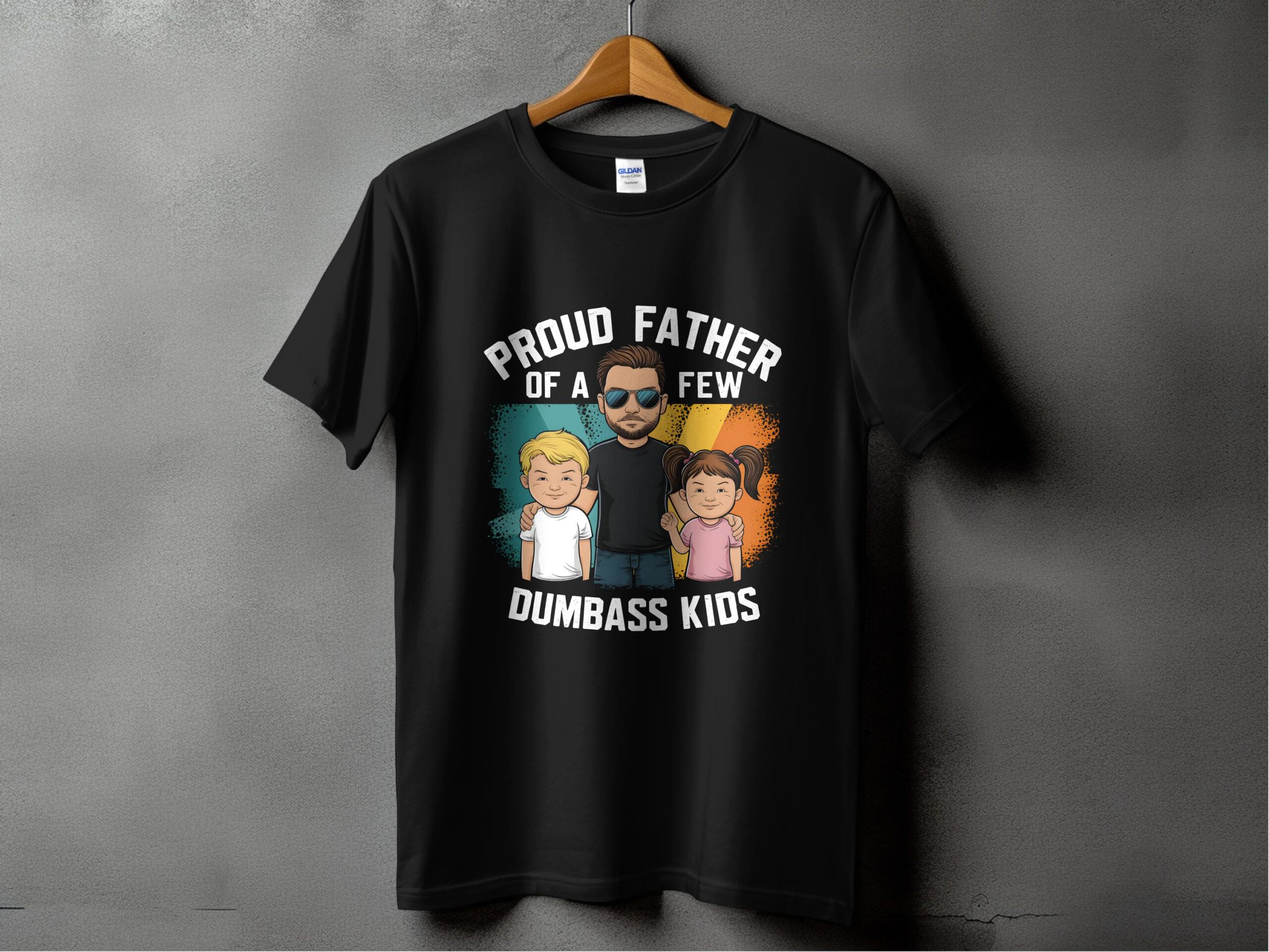 Proud Father of Dumbass Kids T-Shirt, Dad Joke Shirt, Funny Dad Tee, Father's Day Gift, Sarcastic Dad Shirt, Cool Dad T Shirt - Image 2