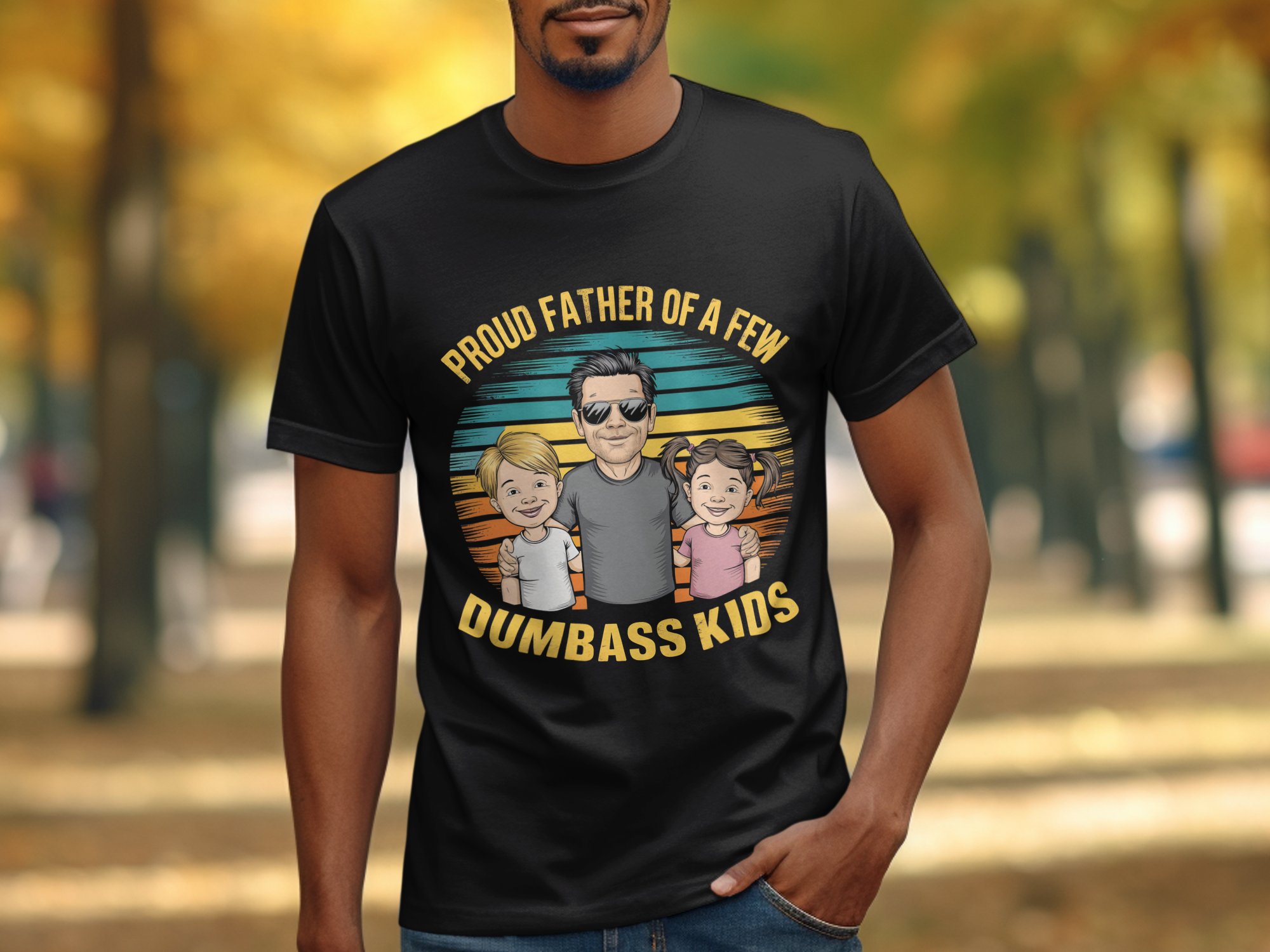 Proud Father T-Shirt, Funny Dad Shirt, Father's Day Gift, Dumbass Kids Tee, Dad Joke Shirt, Family T-Shirt, Best Dad Ever, Dad Of Kids - Image 7