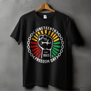 Juneteenth Freedom Day T-Shirt, Raised Fist Tee, Since 1865 Shirt, Black History Month, Afro Pride, Juneteenth Celebration, Emancipation
