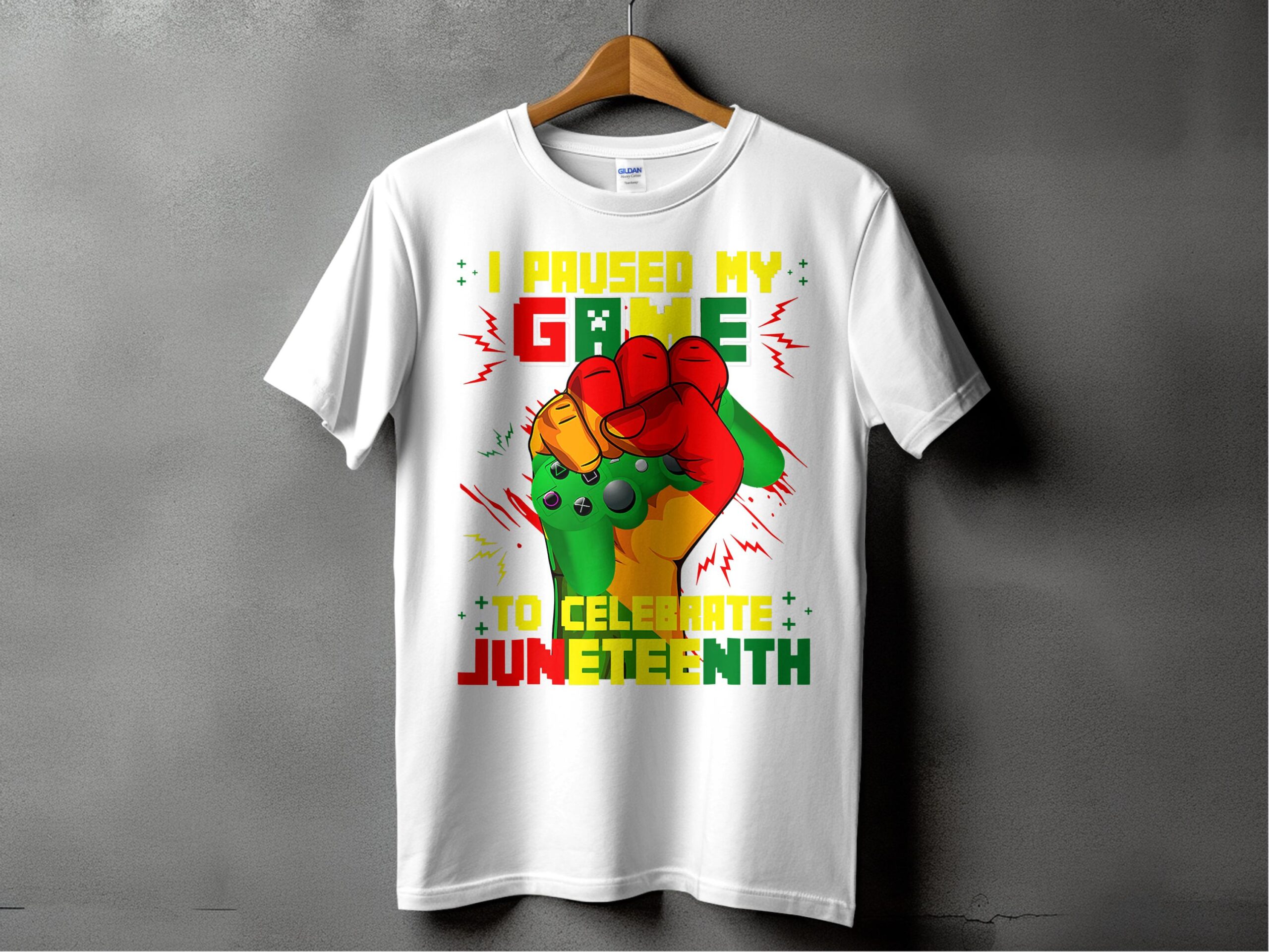 Juneteenth T-Shirt, Gamer Fist, Celebrate Freedom, Black History Month Tee, Gaming Juneteenth Shirt, Juneteenth Fist Tee