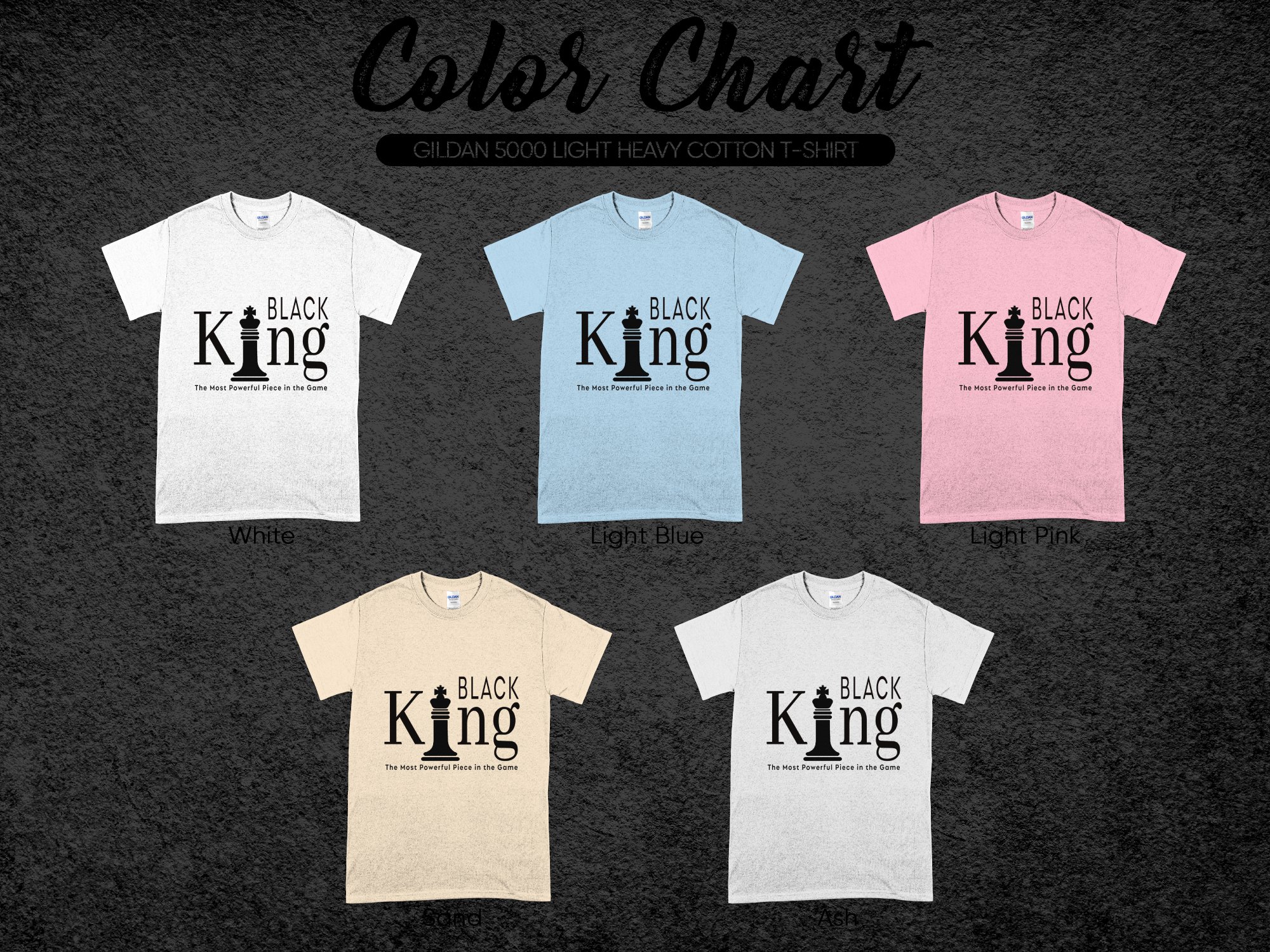 Black King Chess Piece T-Shirts, Digital Download, Most Powerful Piece in the Game, Chess Lover Gifts, Strategy Game Graphic Tees - Image 4