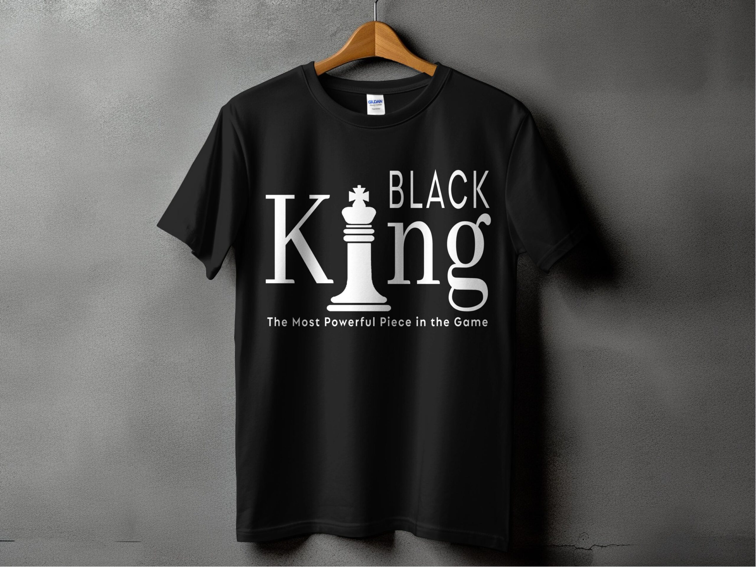 Black King Chess Piece T-Shirts, Powerful Game Design, Digital Download, Unique Gift, Strategy Lovers, Chess Fan, Chess Theme Tee
