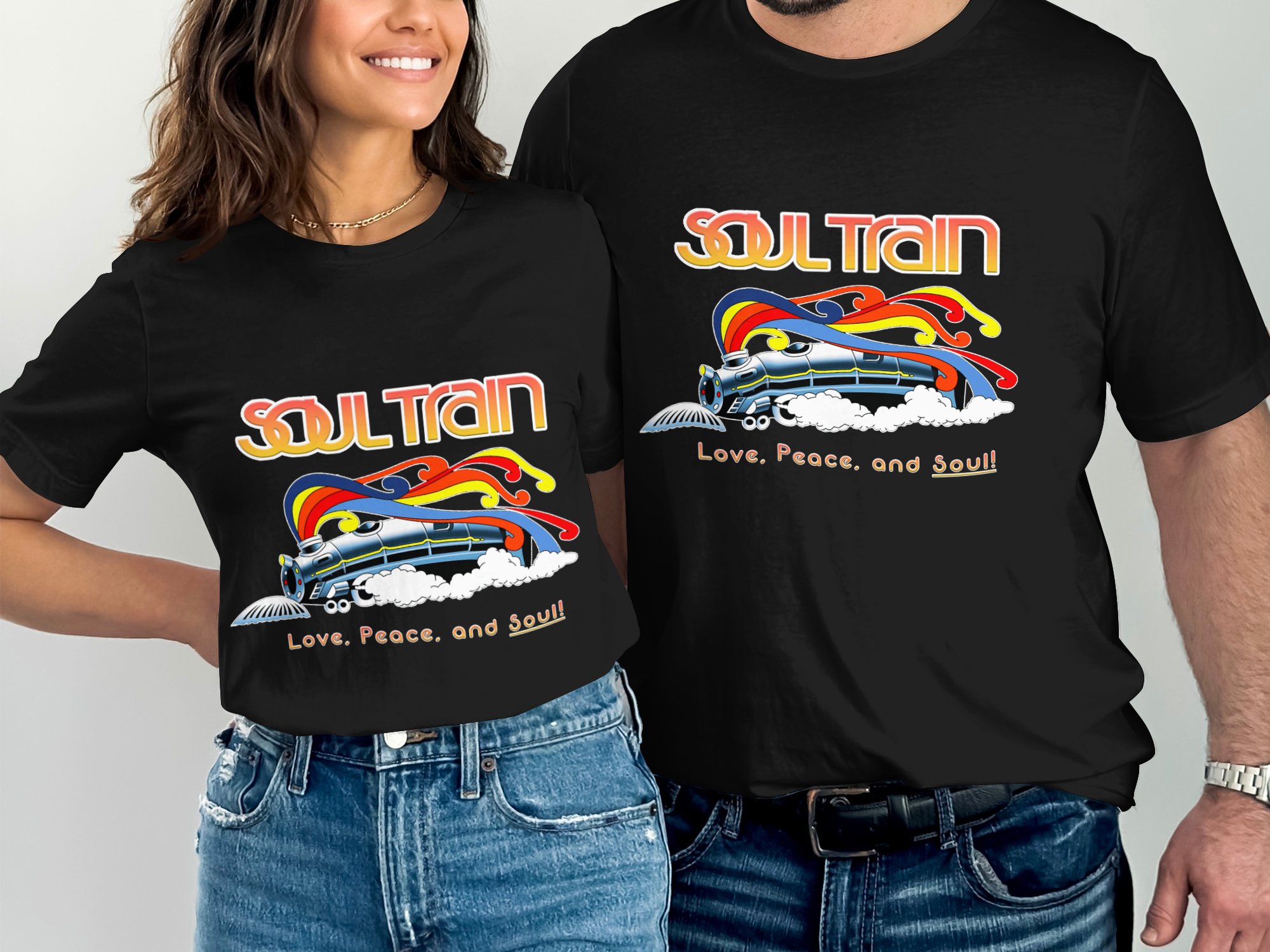 Soul Train T-Shirt, Digital Download, Retro Train Design, Love Peace Soul, 70s Vibe, Vintage Inspired, Cool Graphics, Funky Artwork - Image 5