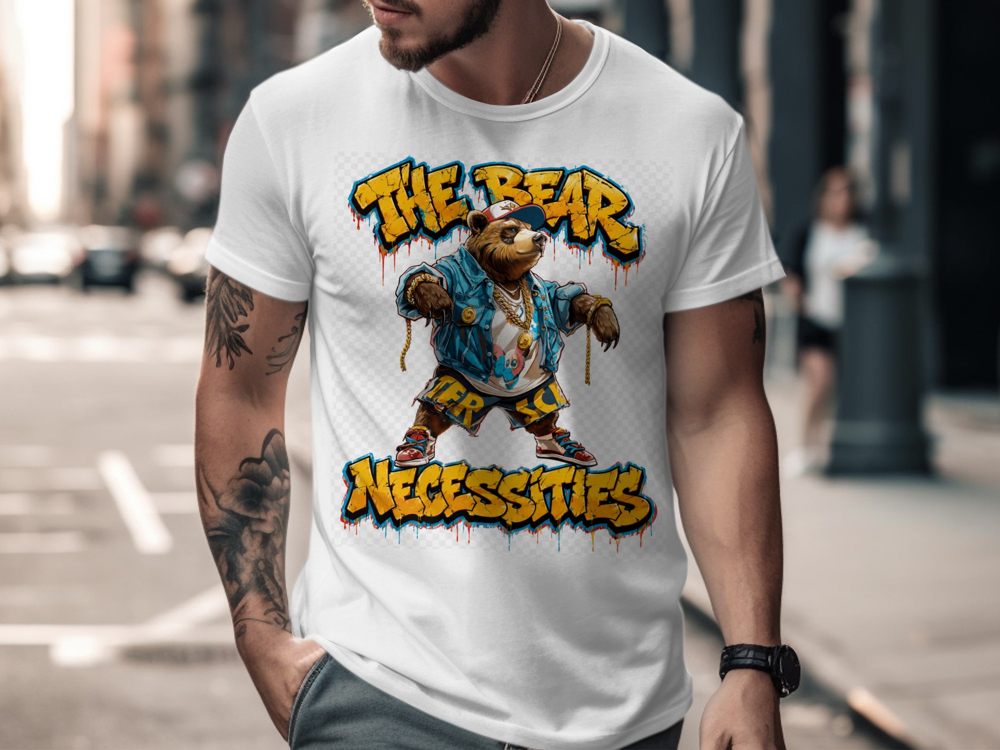 The Bear Necessities Hip Hop Bear T-Shirt - Image 4