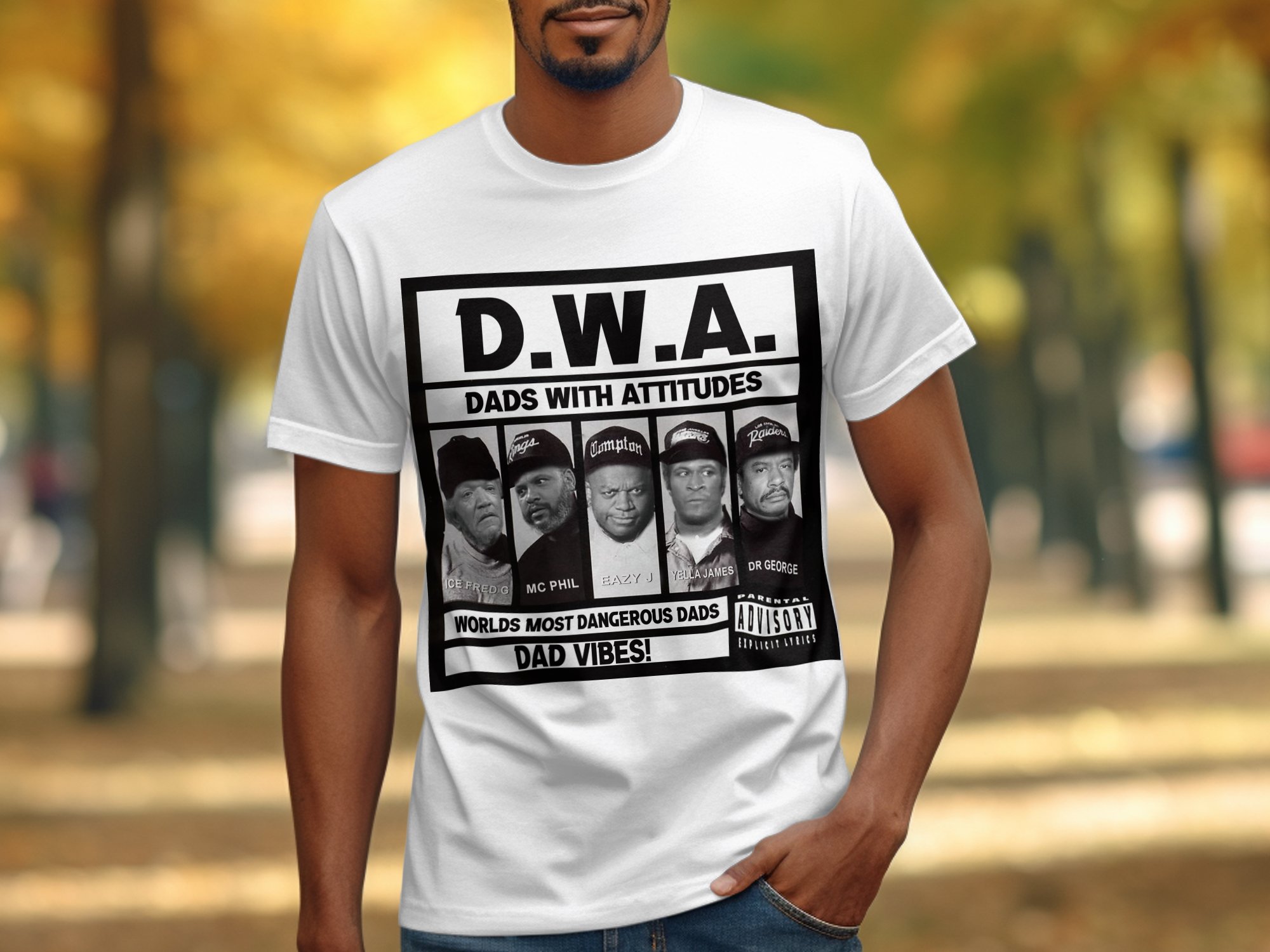 DWA Dads With Attitudes T-Shirt, Worlds Most Dangerous Dads Shirt, Dad Vibes Tee, Parental Advisory Shirt, Funny Dad Shirt, Fathers Day Tee - Image 3