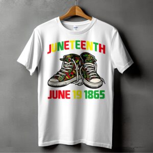 Juneteenth T-Shirt, June 19 1865, Sneakers Graphic Tee, Black Pride, Freedom Day T Shirt, Sneakers Art, Black History T Shirt