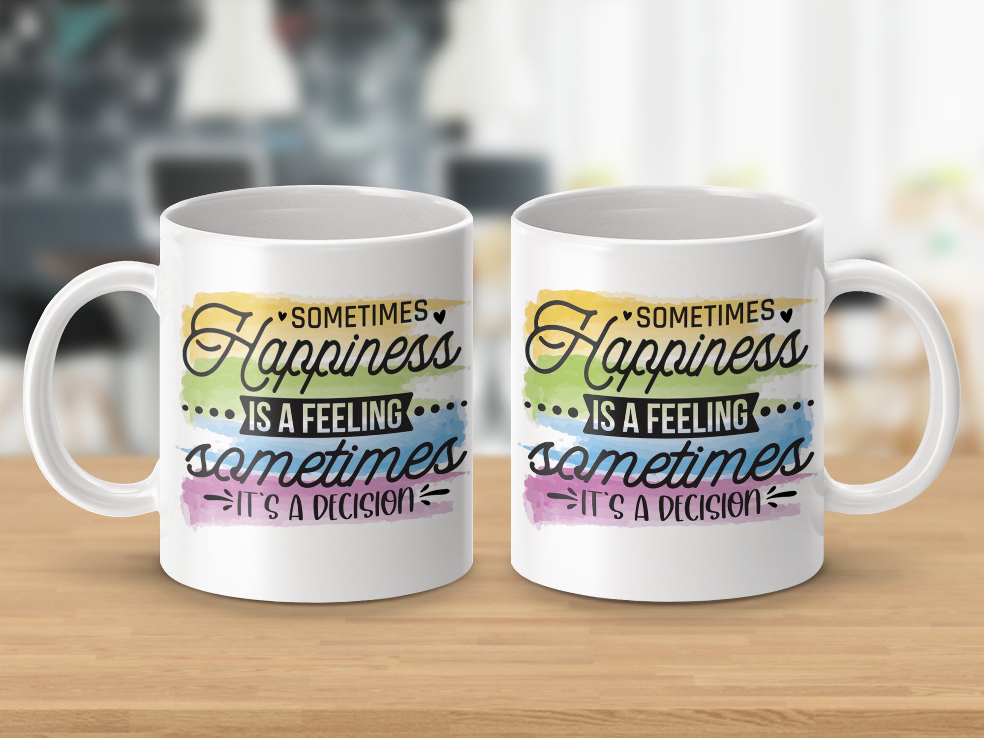 Happiness Is A Decision Inspirational Quote Mug - Image 3
