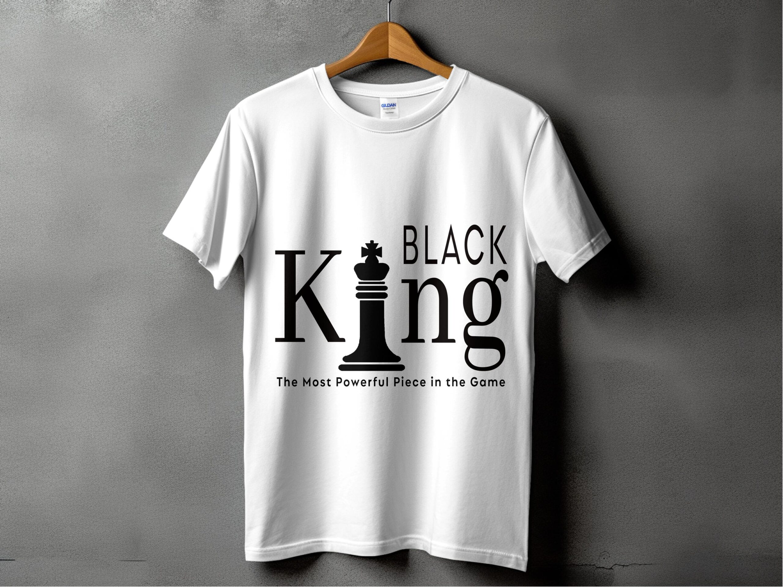 Black King Chess Piece T-Shirts, Digital Download, Most Powerful Piece in the Game, Chess Lover Gifts, Strategy Game Graphic Tees