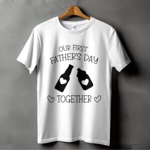 First Fathers Day Together T-Shirts, New Dad Gift, Daddy and Baby T Shirt, Matching Outfits, Digital Download, Fathers Day Gift from Baby