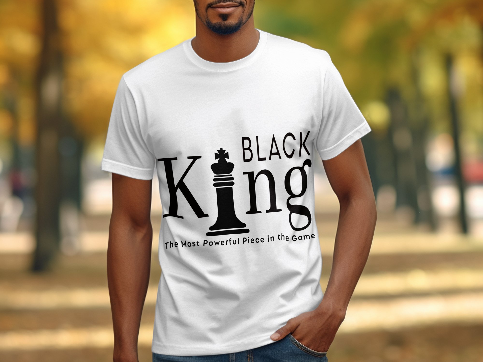 Black King Chess Piece T-Shirts, Digital Download, Most Powerful Piece in the Game, Chess Lover Gifts, Strategy Game Graphic Tees - Image 2