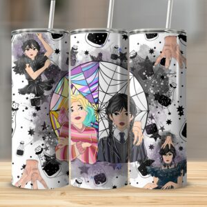 Colorful Artistic Design 20oz Skinny Tumbler, Unique Gift for Friends, Cute and Trendy Tumbler, Fun and Stylish Drinkware