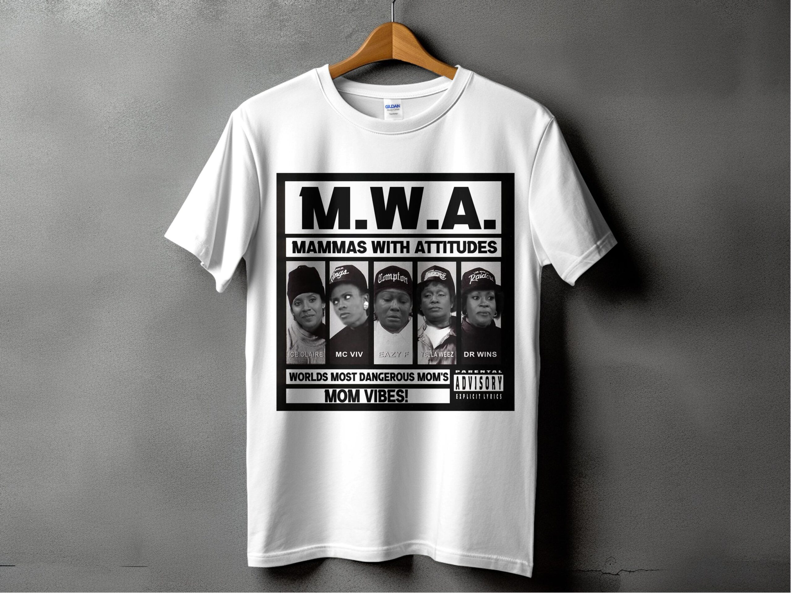MWA Mammas With Attitudes T-Shirt, Worlds Most Dangerous Moms Tee, 90s Hip Hop Inspired Shirt, Funny Mom Vibes Graphic Tee - Image 2