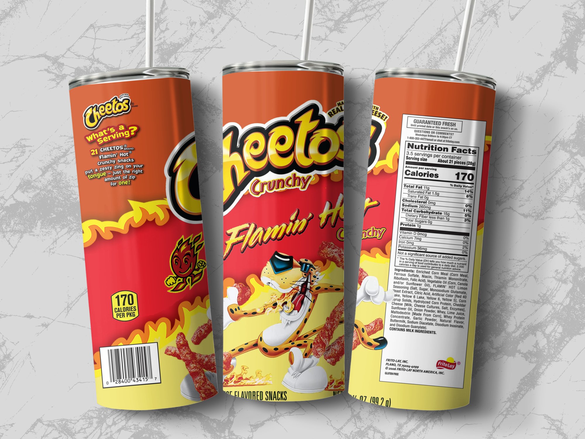 Flamin Hot Cheetos Tumbler, Skinny Tumbler For Snack Lovers, Unique Tumbler For Cheetos Fans, 20oz Fun Drinkware, Perfect Gift Idea - Image 4