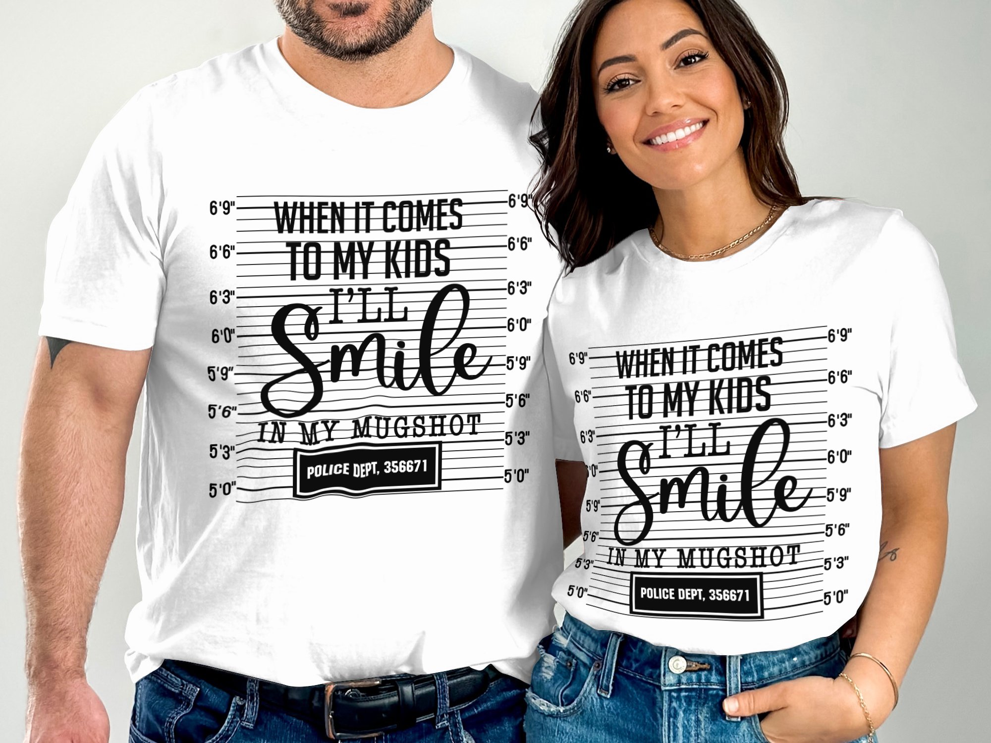 Funny Mom T-Shirt Design,I Will Smile Mugshot Digital Art, Proud Parent Tee, Sarcastic Mug Shot Shirt Print, Mom Dad Gift, SVG PNG - Image 2