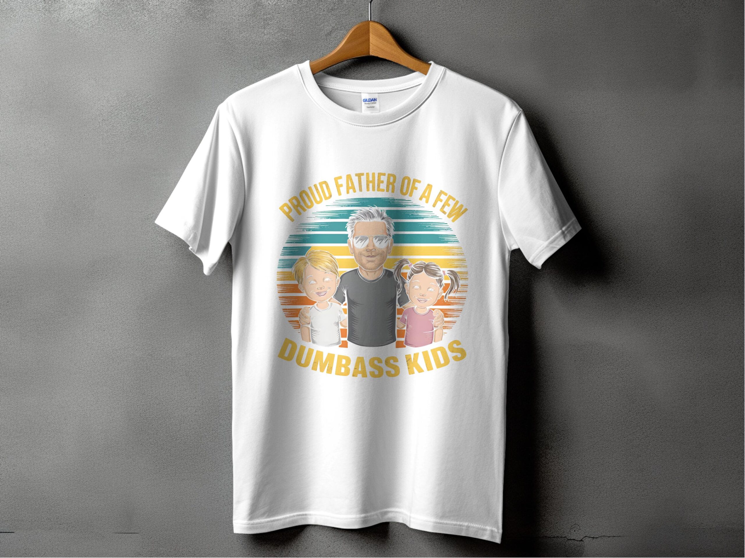 Proud Father T-Shirt, Funny Dad Shirt, Father's Day Gift, Dumbass Kids Tee, Dad Joke Shirt, Family T-Shirt, Best Dad Ever, Dad Of Kids - Image 4