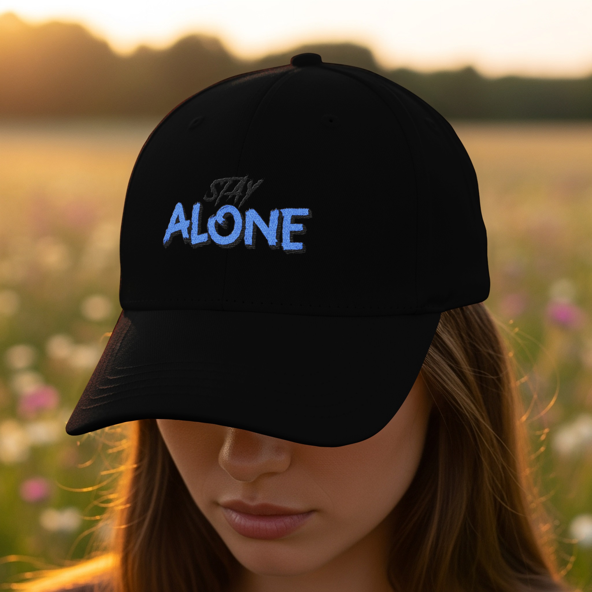 Stay Alone Graphic Hat - Sarcastic Introvert Style