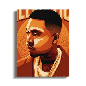 Nas Hip Hop Poster Digital Download PNG Modern Artwork Digital