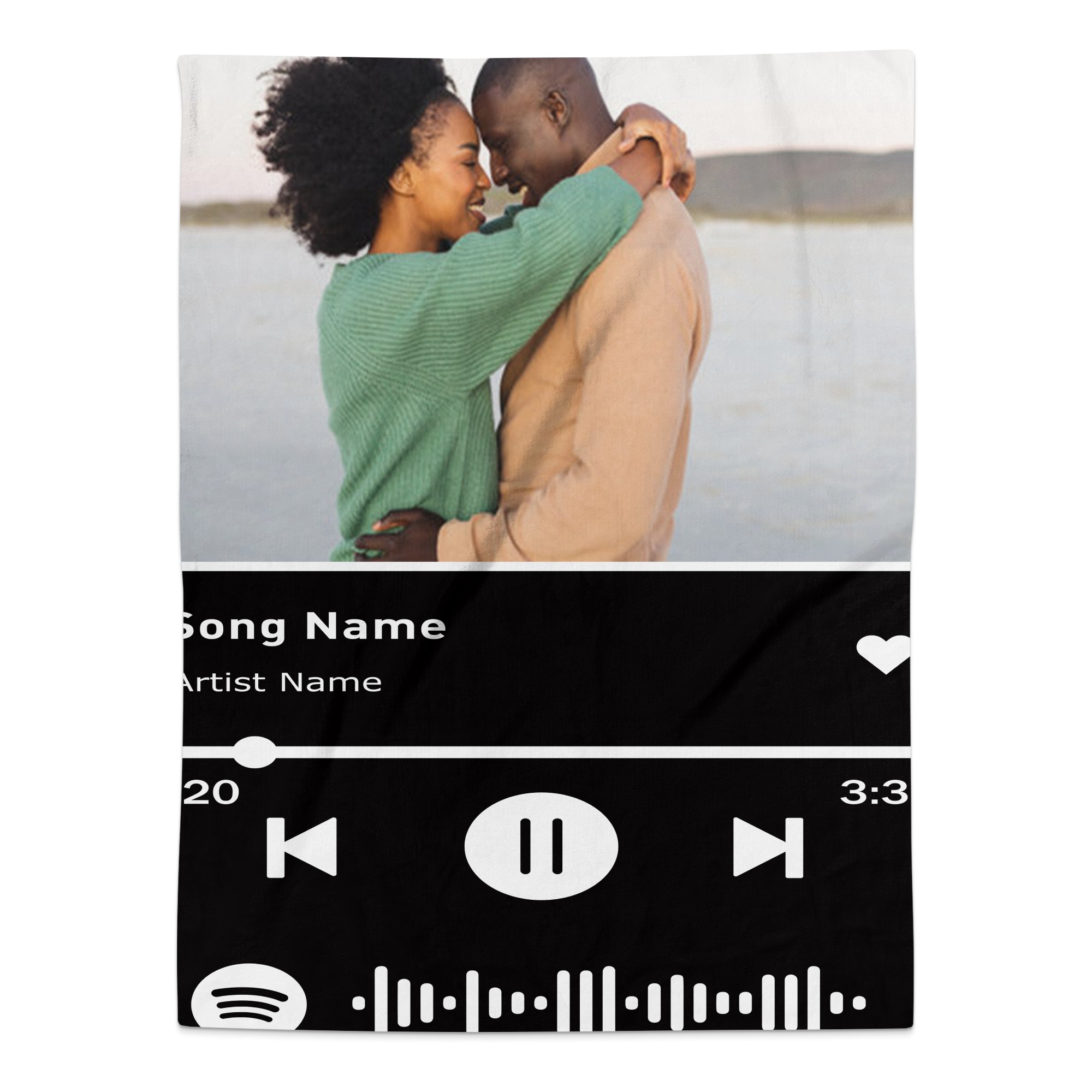 Personalized Song Player Photo Blanket - Image 4
